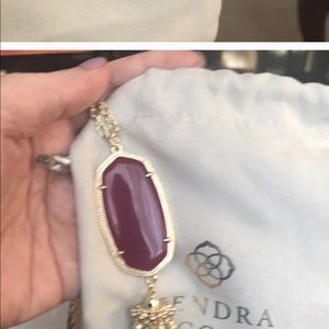 Kendra Scott Rayne necklace in maroon jade